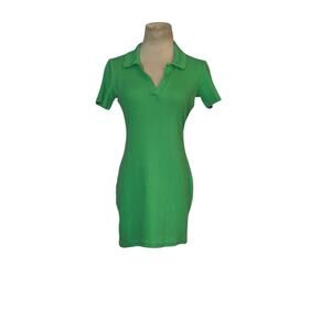 Zara lime green short sleeve mini dress size Large